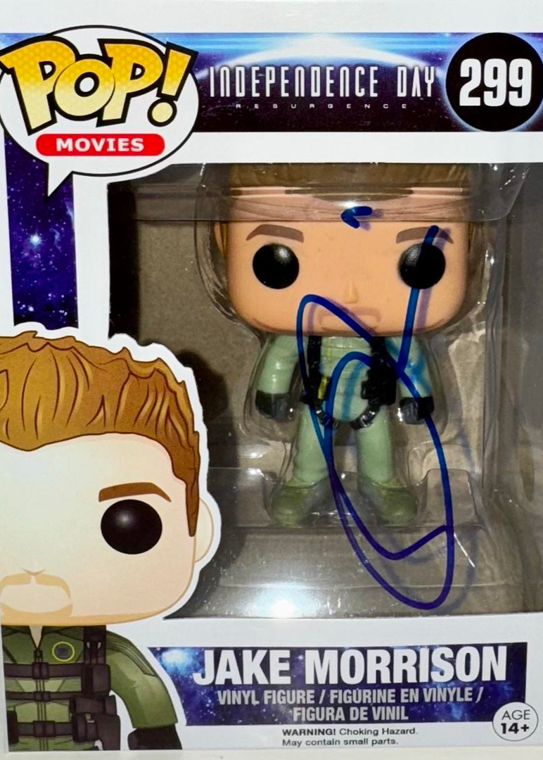 Liam Hemsworth Signed Funko Pop #299 "Jake Morrison" (Independence Day) - Beckett COA